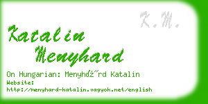 katalin menyhard business card